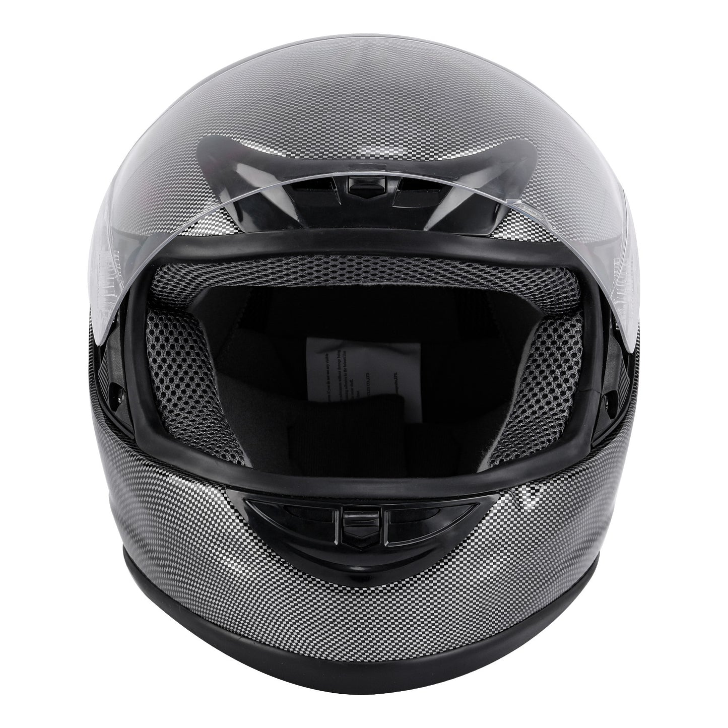 Motorcycle Flip-Up Full Face Helmet DOT Approved, Carbon Fiber Look Modular Street Bike Helmet with Anti-Scratch Visor & Washable Padding, Adult Sizes S M L XL, Includes Helmet Bag
