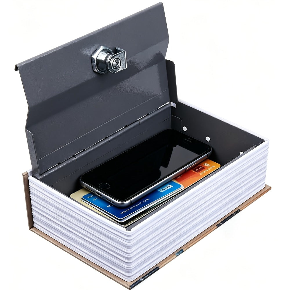 Book Safe Storage Organizer with Key Lock and Butterfly or Rose Cover for Money and Jewelry