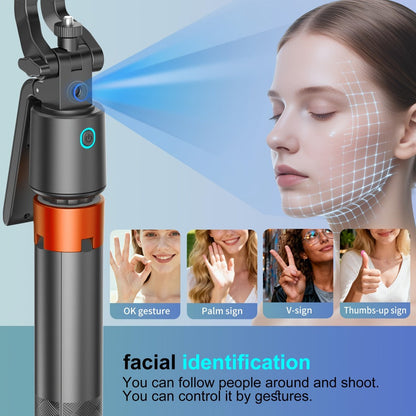71 Inch AI Face Tracking Selfie Stick Tripod with Built-In Fill Lights & Wireless Remote – 360° Auto Rotating 2-in-1 Extendable Stand for iPhone Android, TikTok YouTube Live Streaming Fitness Vlogging