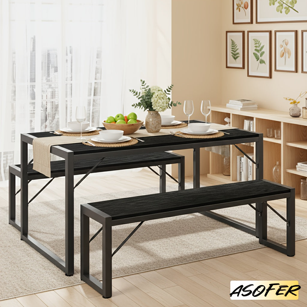 Dining Table Set shown in the Black option