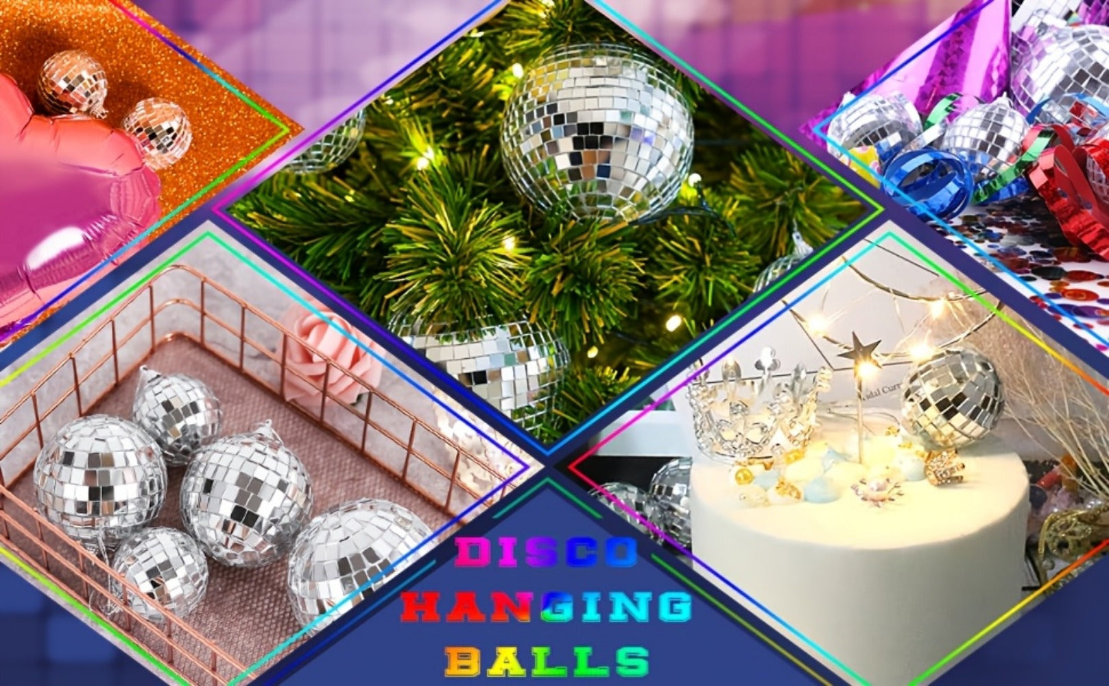 Disco Ball Decoration, 74pcs, Different, Sizes for Disco-Themed Parties detail image - detail view 13