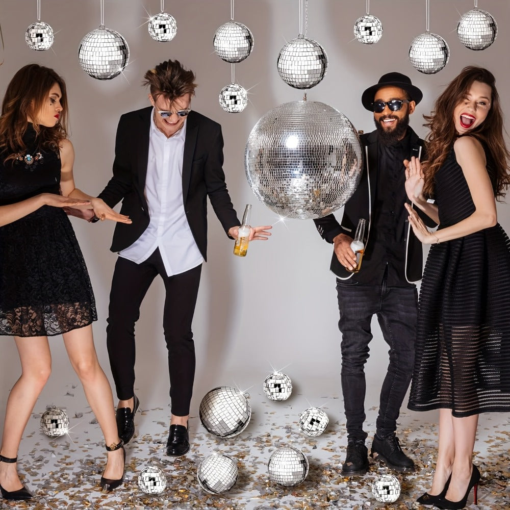 Disco Ball Decoration, 74pcs, Different, Sizes for Disco-Themed Parties detail image - detail view 16