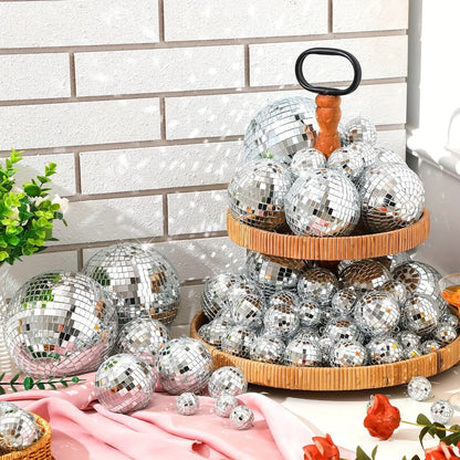 Disco Ball Decoration, 74pcs, Different, Sizes for Disco-Themed Parties detail image - detail view 6