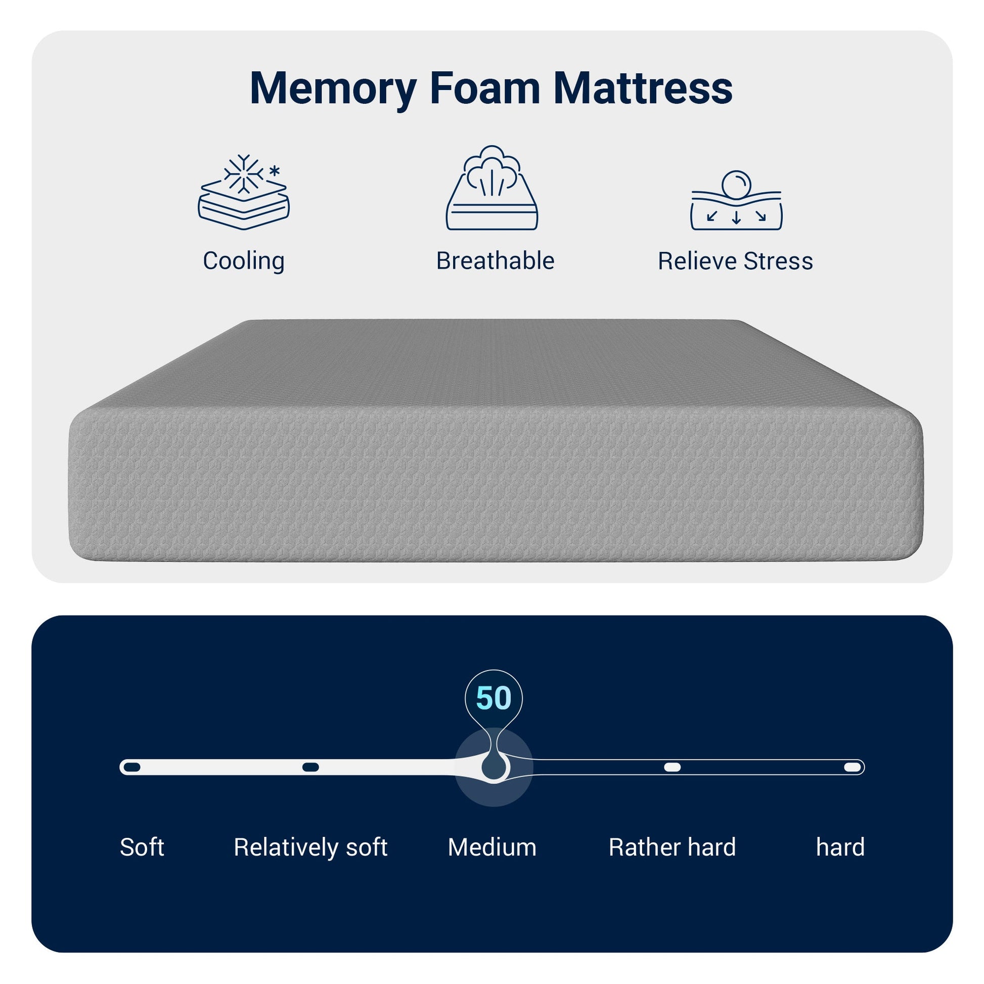 Double-Sided Bamboo Mattress with Memory Foam for Bedroom Comfort and Support detail image - detail view 9