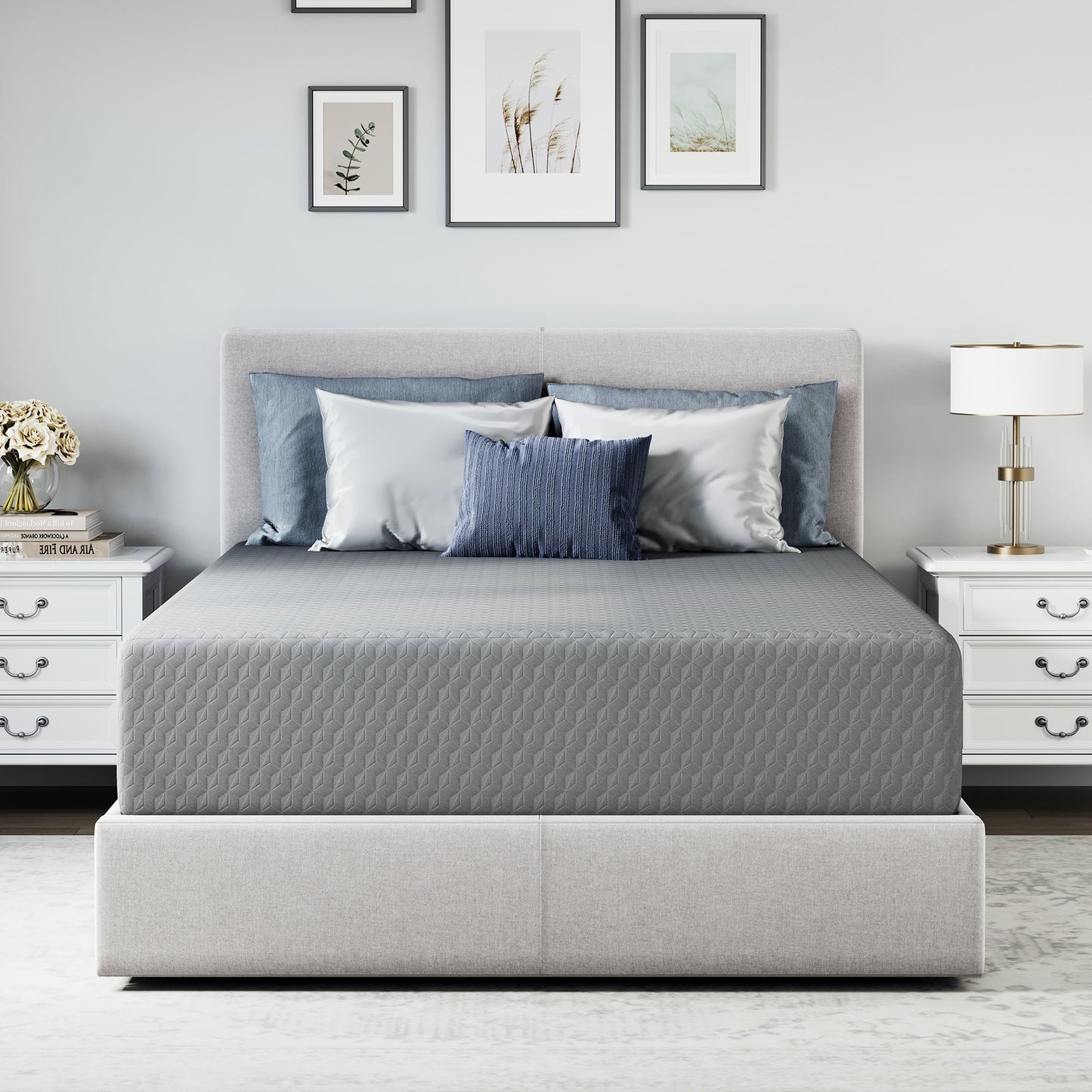Mattress, Cooling Gel Memory Foam in a Box, Bamboo Charcoal Foam, Double-Sided Medium shown in the main product view