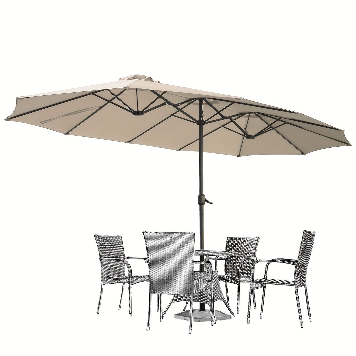 Patio Umbrella shown in the Beige option