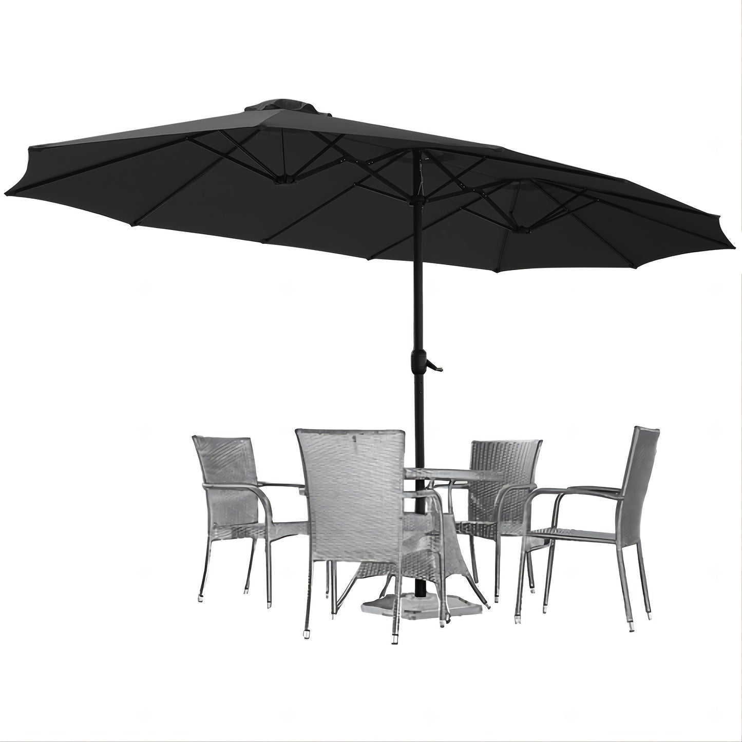 Patio Umbrella shown in the Black option