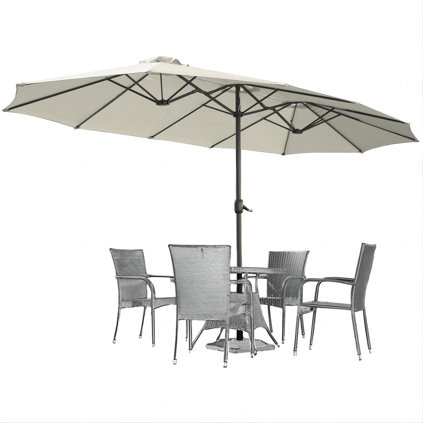 Patio Umbrella shown in the Cream option