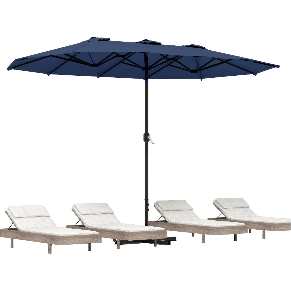 Double-Sided Patio Umbrella, Backyard Sun Shade for Outdoor Shade and Protection detail image - detail view 12