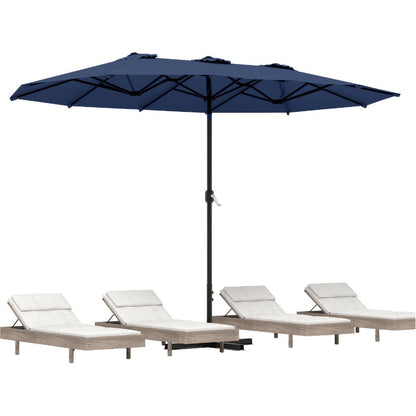 Double-Sided Patio Umbrella, Backyard Sun Shade for Outdoor Shade and Protection detail image - detail view 12