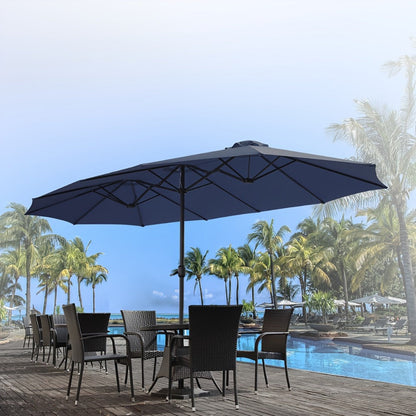 Double-Sided Patio Umbrella, Backyard Sun Shade for Outdoor Shade and Protection detail image