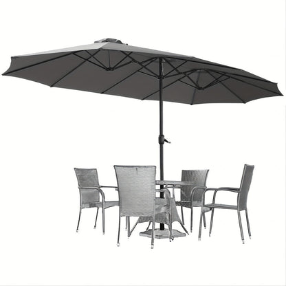 Double-Sided Patio Umbrella, Backyard Sun Shade for Outdoor Shade and Protection detail image - detail view 9