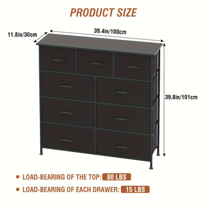 Dresser shown in the Black, 9 Drawers option