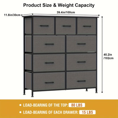 Dresser shown in the Grey, 9 Drawers option
