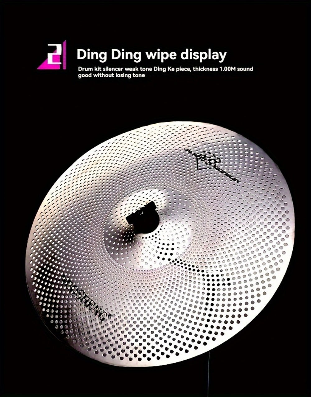 Drum and Cymbal Mute Set, 5pcs, Jazz, Cymbals for Lower-Volume Drum Practice And Rehearsal detail image - detail view 11