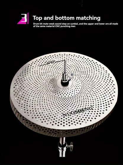 Drum and Cymbal Mute Set, 5pcs, Jazz, Cymbals for Lower-Volume Drum Practice And Rehearsal detail image - detail view 12