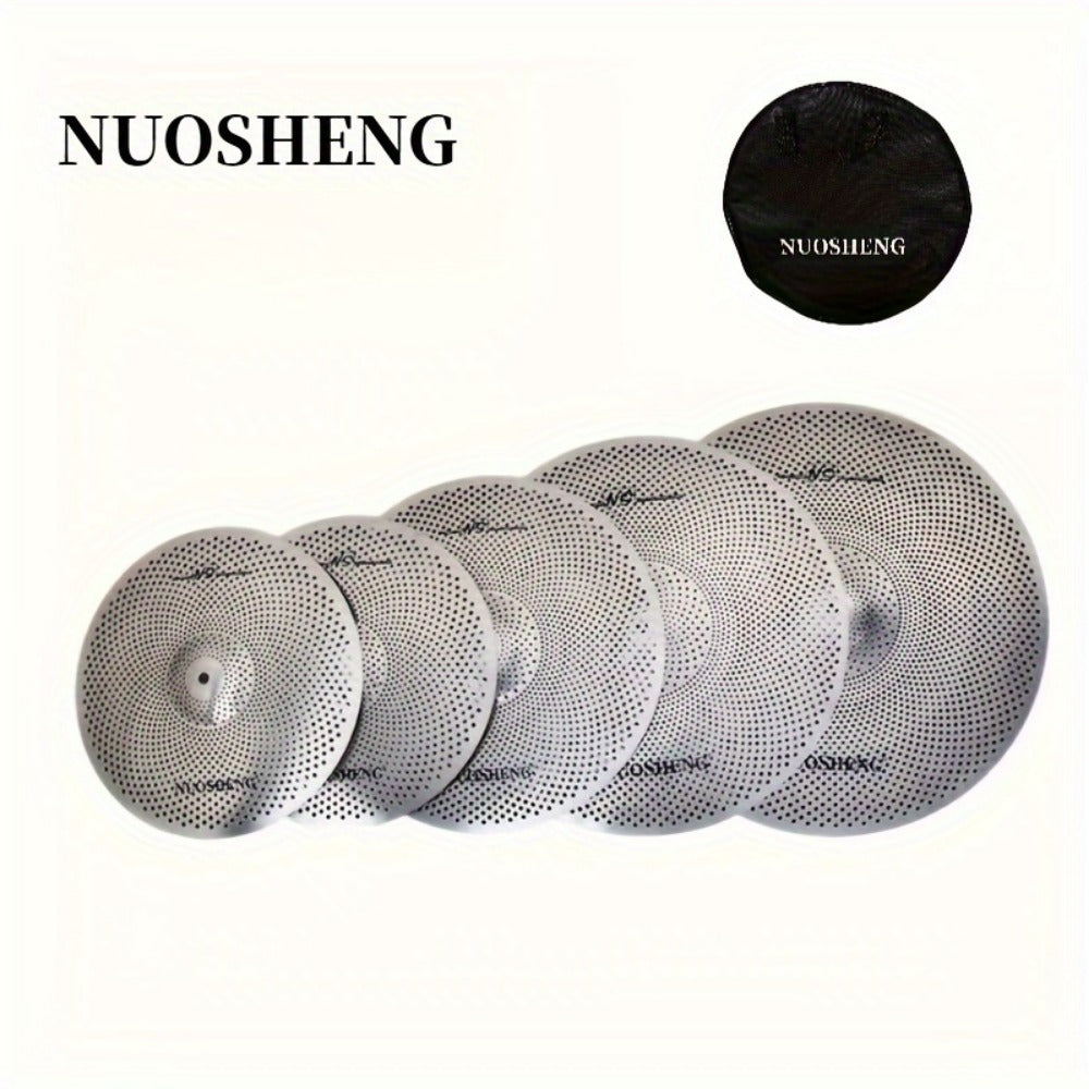Drum and Cymbal Mute Set, 5pcs, Jazz, Cymbals for Lower-Volume Drum Practice And Rehearsal detail image - detail view 6