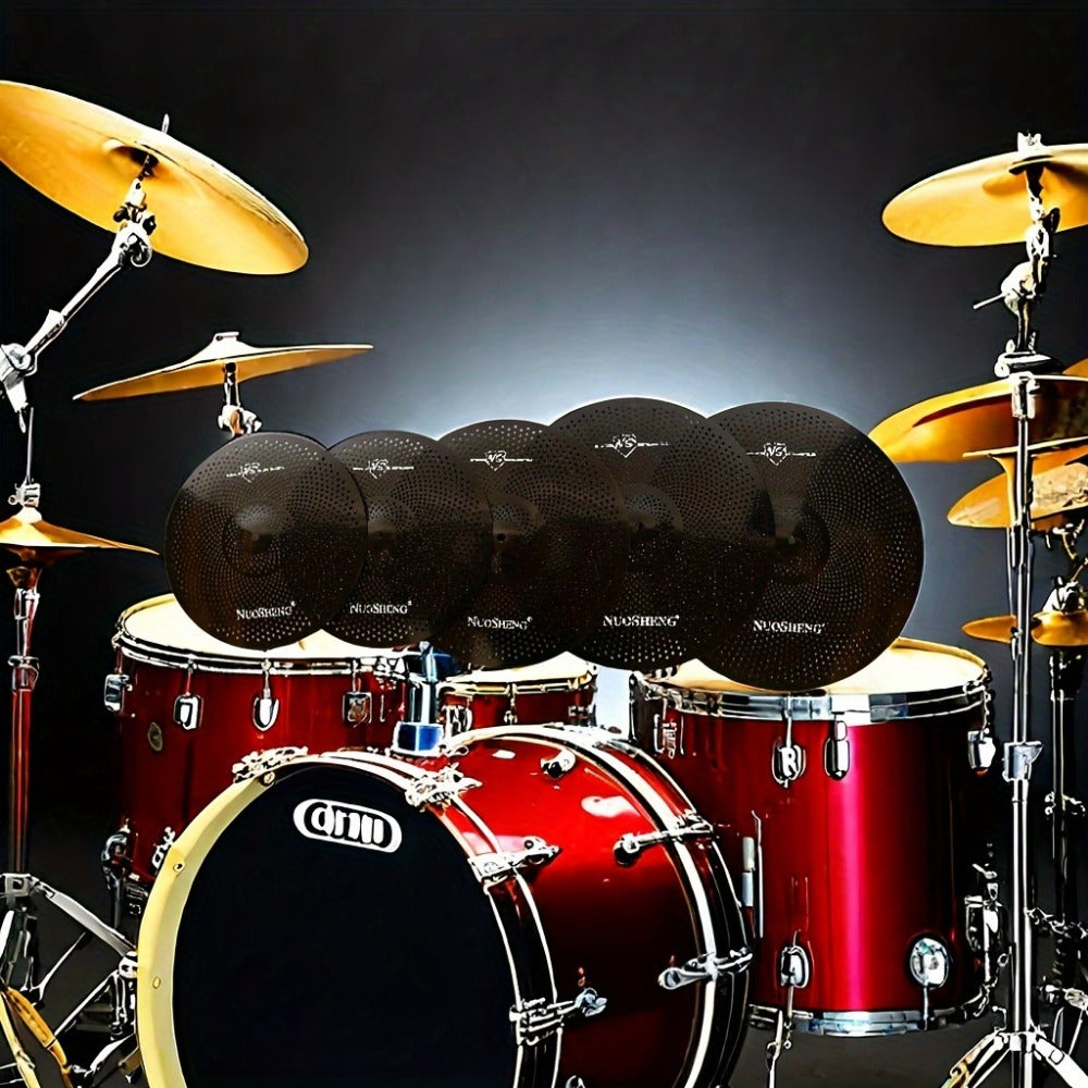 Drum and Cymbal Mute Set, 5pcs, Jazz, Cymbals for Lower-Volume Drum Practice And Rehearsal detail image - detail view 9