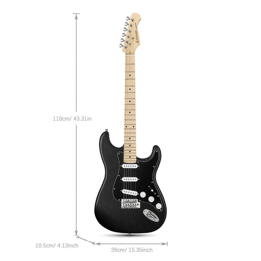 DST-80 Full Size Electric Guitar Kit with SSS Pickups and Amplifier detail image