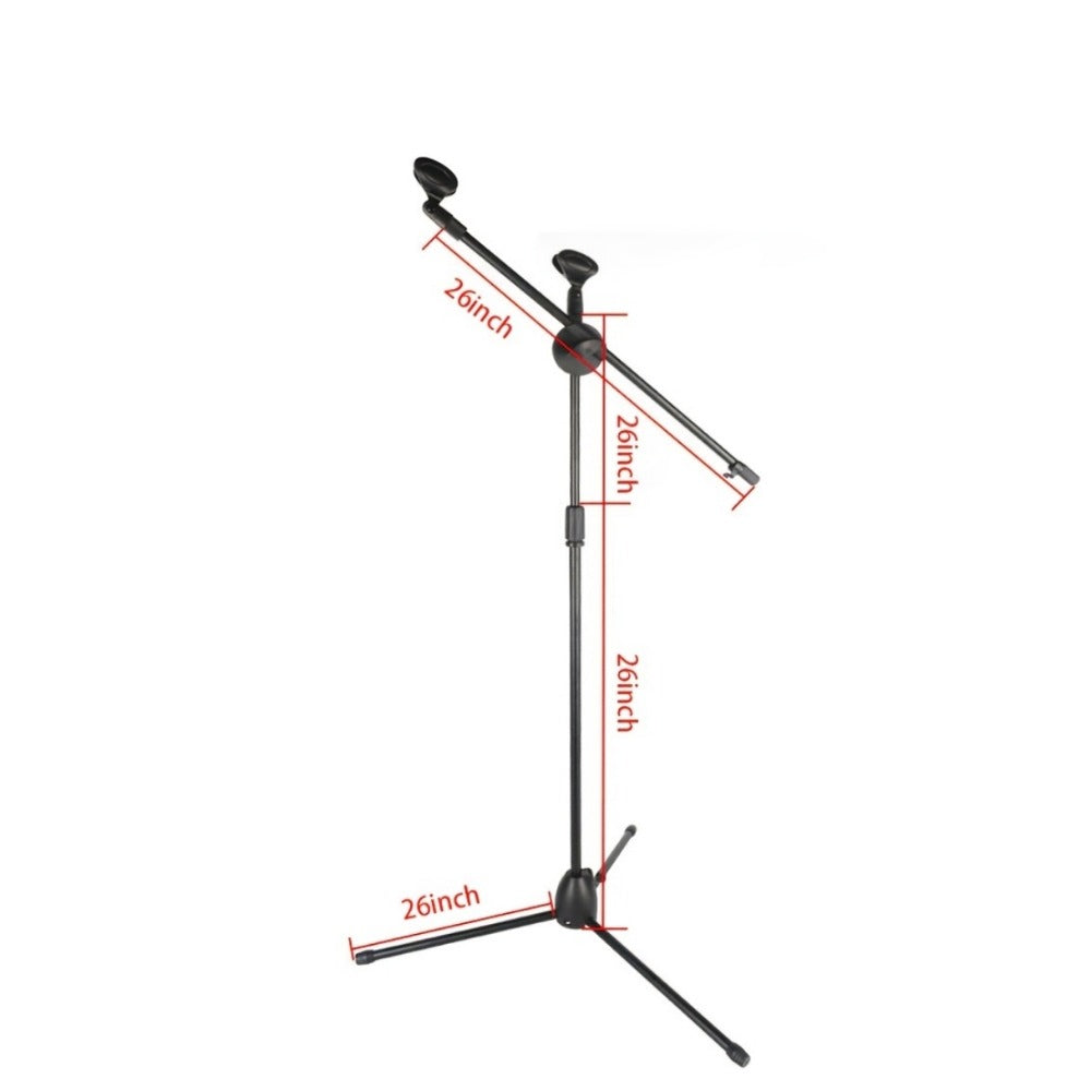 Dual-Clamp Iron Microphone Holder with Adjustable Stand for Stage and KTV detail image