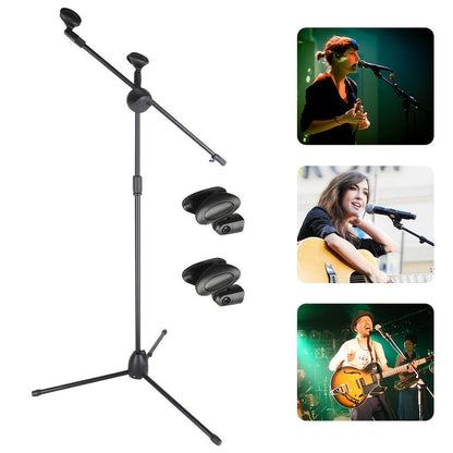 Dual-Clamp Iron Microphone Holder with Adjustable Stand for Stage and KTV detail image - detail view 4