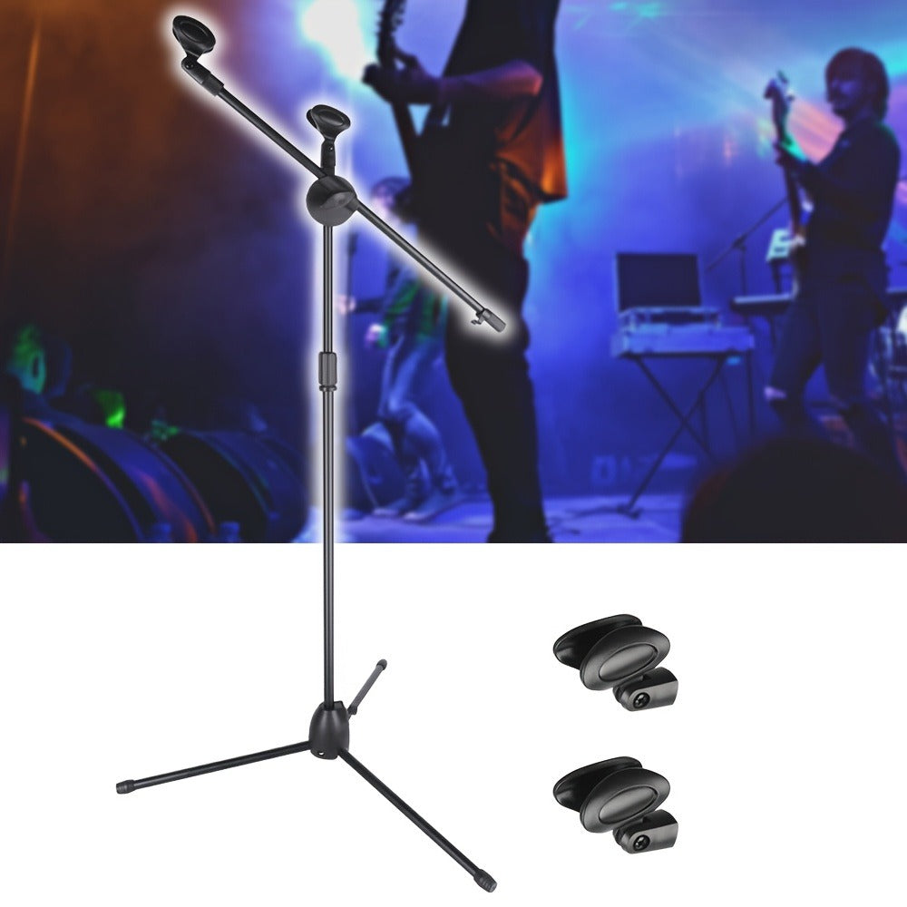 Dual-Clamp Iron Microphone Holder with Adjustable Stand for Stage and KTV detail image - detail view 6