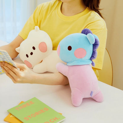 BT21 Minini Lying Cushion Official Plush Pillow Soft Stuffed Character Cushion for BTS ARMY Fans Collectible Kpop Merchandise Home Decor Gift Tata Chimmy RJ Cooky