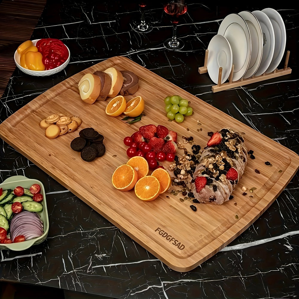 Cutting Board Bamboo-Look Juice-Groove Board with Five Size and Build Options for Prep or Serving