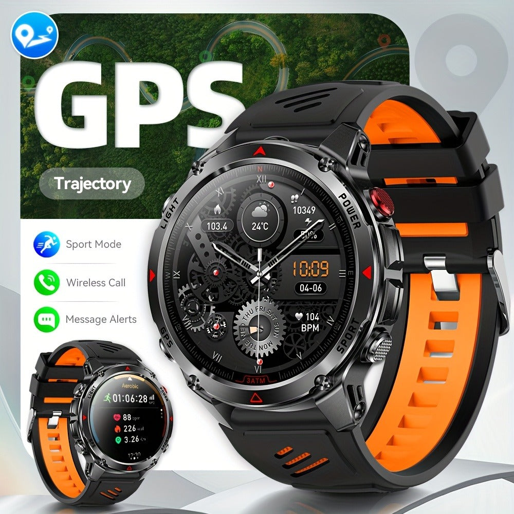 Smart Watch 1.46-Inch Round GPS Display with 3ATM Rating, Wireless Calling and Eight Strap Styles