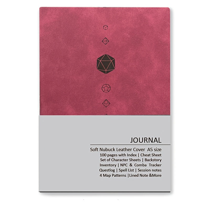 DnD Campaign Journal for D&D 5e & 5R Players — RPG Notebook with Character Sheets, Spell Tracker, Quest Log, NPC Manager & Map Pages, A5 Nubuck 100 Pages, 13 Colors, Dungeon Master Gift