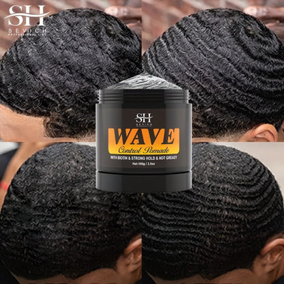 Wave Pomade Set for Men Strong Hold 360 Waves — Glycerin Formula Silky Shine, 4-Piece or 5-Piece Bundle with Silky Durag & Wave Brush, Deep Wave Pattern Hair Styling Kit, 100g