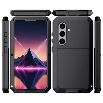 Phone Case Heavy Metal Frame with Built-In Glass Screen Protector and S Pen Access for Galaxy S23/S24 Ultra