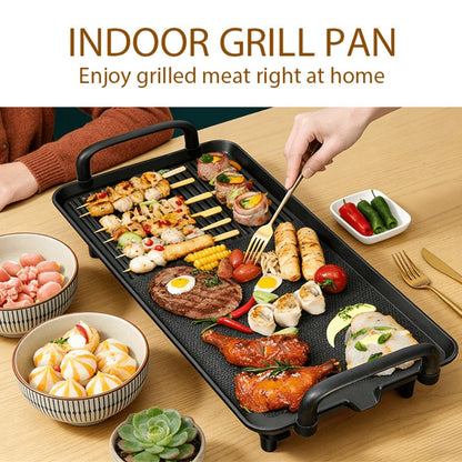 Rectangular Electric Griddle in 15.35 x 8.66 or 22.83 x 10.24 Inches with End Handles and Drip Area