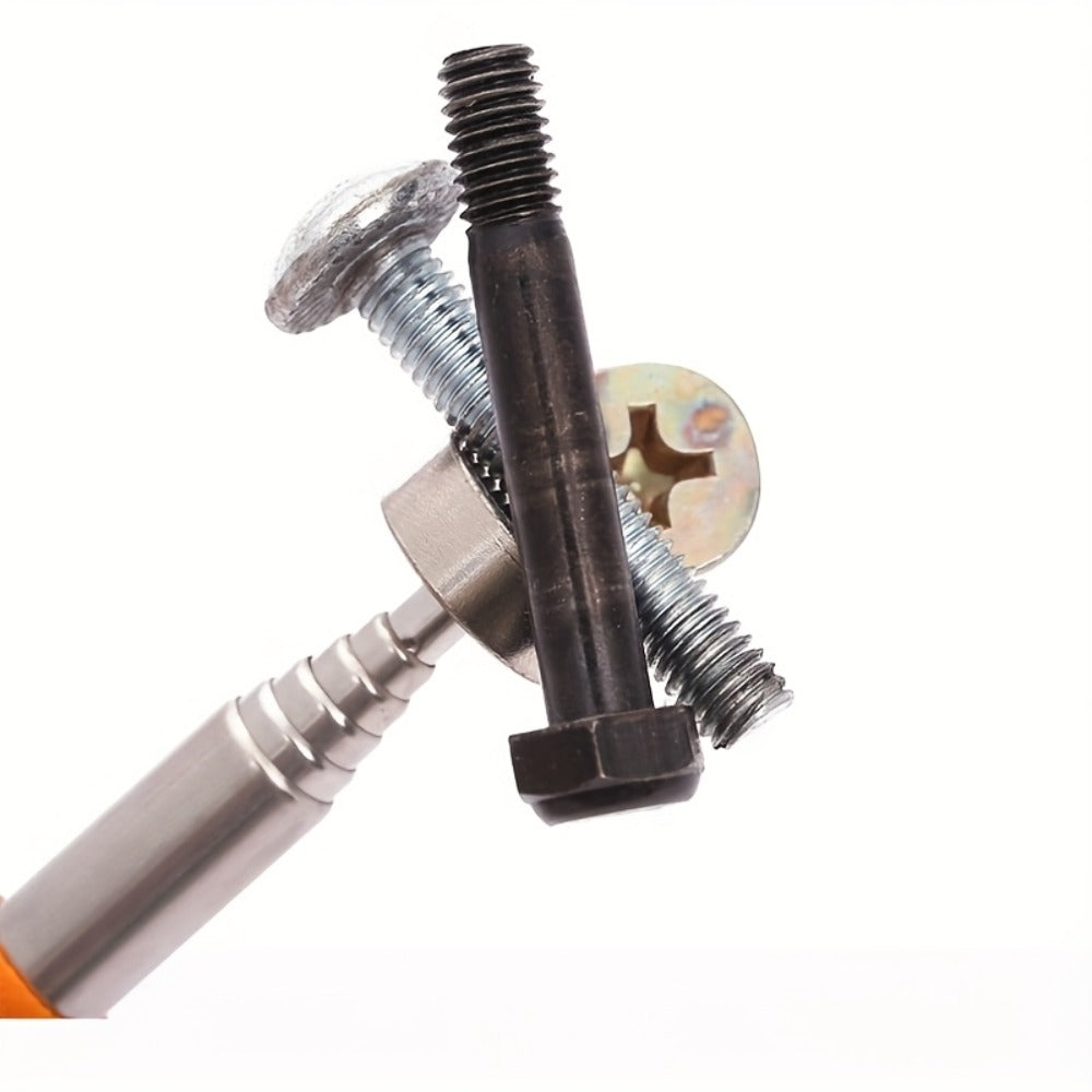 8 lb-Marked Telescoping Magnetic Pickup Tool, Extending 18 to 72cm with Stainless Steel Rod and Orange Handle