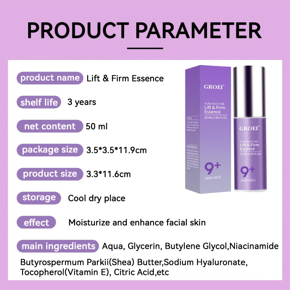 Face Serum NAD+ and NMN Bio Boosting Purple Pump Bottle with One Source-Listed Formula Option