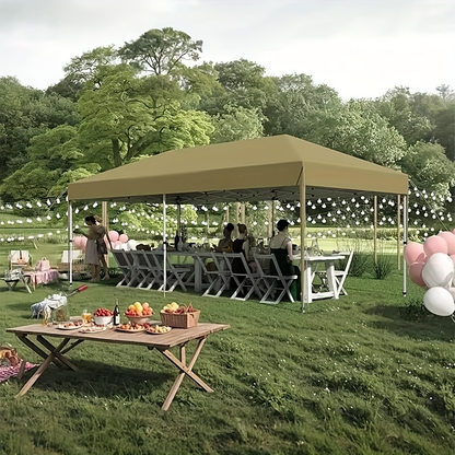 10'x20' Heavy-Duty Instant Canopy Tent - High Quality Pop-Up Event Shelter with Sidewalls, Portable Outdoor Party tent for Weddings, Markets, Backyard - Includes Stakes, Sandbags & Easy Setup, Wind-Resistant Commercial/Personal Use, Durable Oxford Fabric
