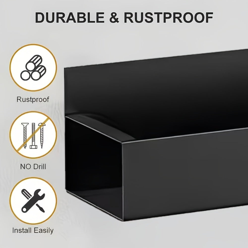 Magnetic Storage Box Organizer for Refrigerator, Washing Machine & Coffee Machine – Strong Magnetic Adsorption No-Drill Spice Rack & Kitchen Organizer, Stylish Household Storage (Black/White, 2/4pcs)