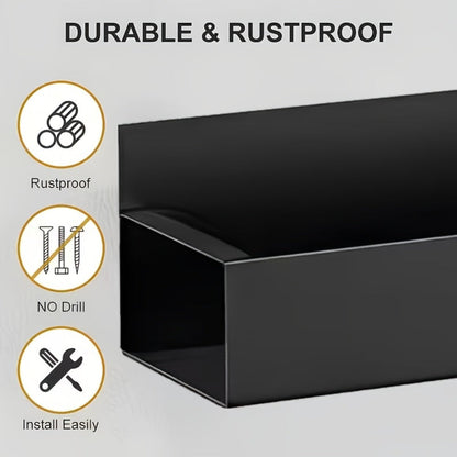 Magnetic Storage Box Organizer for Refrigerator, Washing Machine & Coffee Machine – Strong Magnetic Adsorption No-Drill Spice Rack & Kitchen Organizer, Stylish Household Storage (Black/White, 2/4pcs)