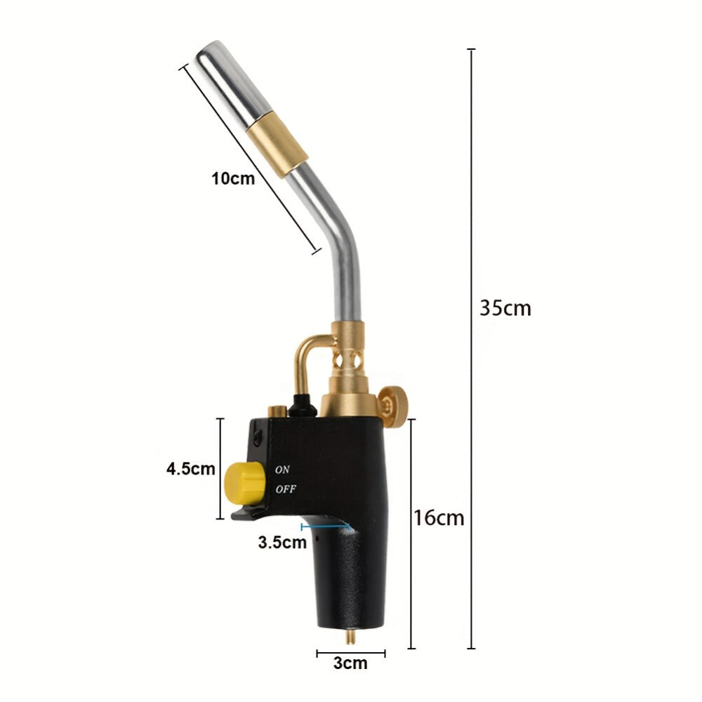 Trigger Start Propane Torch Head, High Intensity Flame MAPP Gas Torch with Instant On/Off Trigger, Adjustable Flame Control, Piezo Ignition, for Soldering Brazing Welding Heating Searing Sous Vide