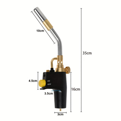 Trigger Start Propane Torch Head, High Intensity Flame MAPP Gas Torch with Instant On/Off Trigger, Adjustable Flame Control, Piezo Ignition, for Soldering Brazing Welding Heating Searing Sous Vide