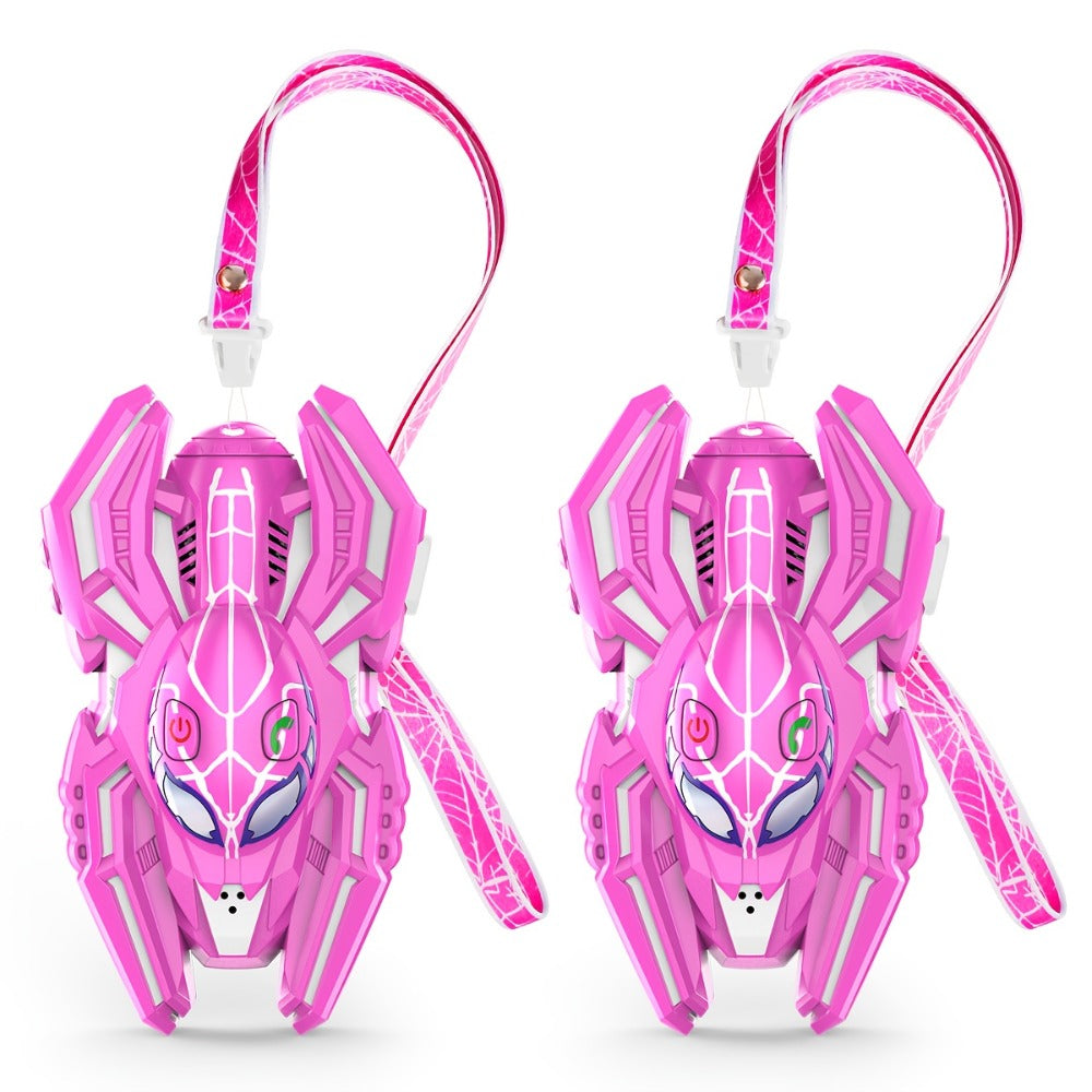Spider Walkie Talkies for Kids – Long Range Outdoor Toy for Boys & Girls Ages 3-8, Camping Hiking Adventure Gift, 1-Pack & 2-Pack, Red Black & Pink