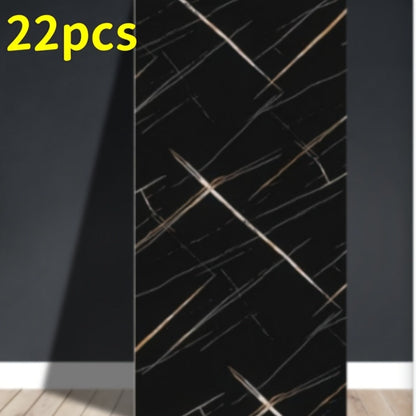 Self-Adhesive Waterproof PVC Wall Sticker 22pcs Peel and Stick Marble Boho Wallpaper 11.81x23.62in Oil Resistant for Kitchen Bathroom Living Room Bedroom Decor