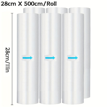 Vacuum Sealer Bags Rolls BPA-Free Diamond Textured Food Saver Bags for Vacuum Sealer Machine - Commercial Grade Vacuum Storage Bags for Food Preservation, Kitchen & Restaurant Use, 6-Pack Combo