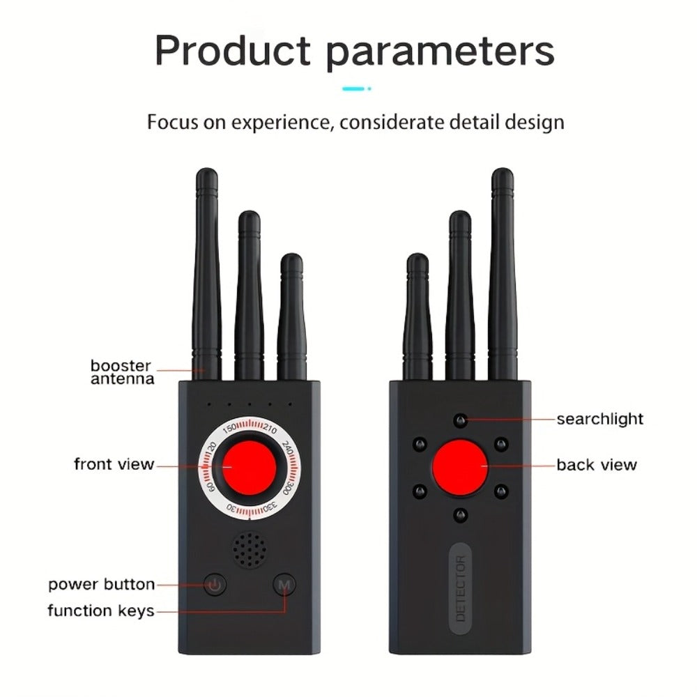 Portable Scanner Rechargeable, Detects Hidden Cameras, Infrared Wireless Cameras & USB Charging Bugs