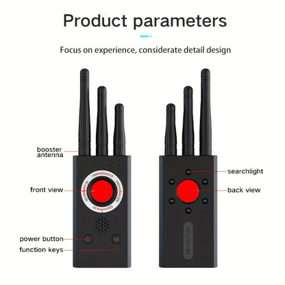 Portable Scanner Rechargeable, Detects Hidden Cameras, Infrared Wireless Cameras & USB Charging Bugs