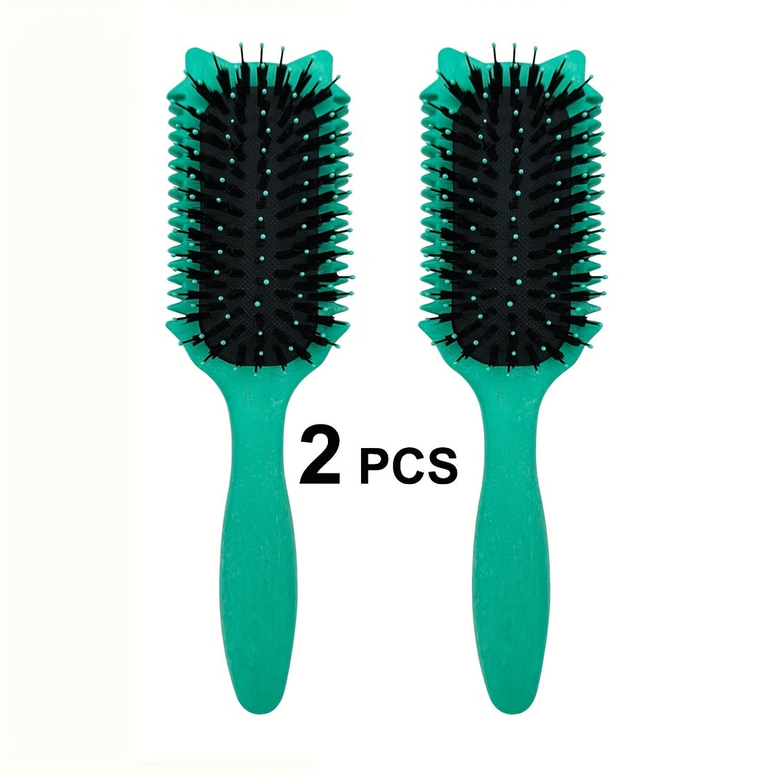 Detangling Brush for Curly Wavy Coily Hair 1 or 2 Pcs — Flexible Bristles Reduce Breakage & Frizz, Gentle Scalp Massage, Wet & Dry Use for 2B-4C Natural Hair Types