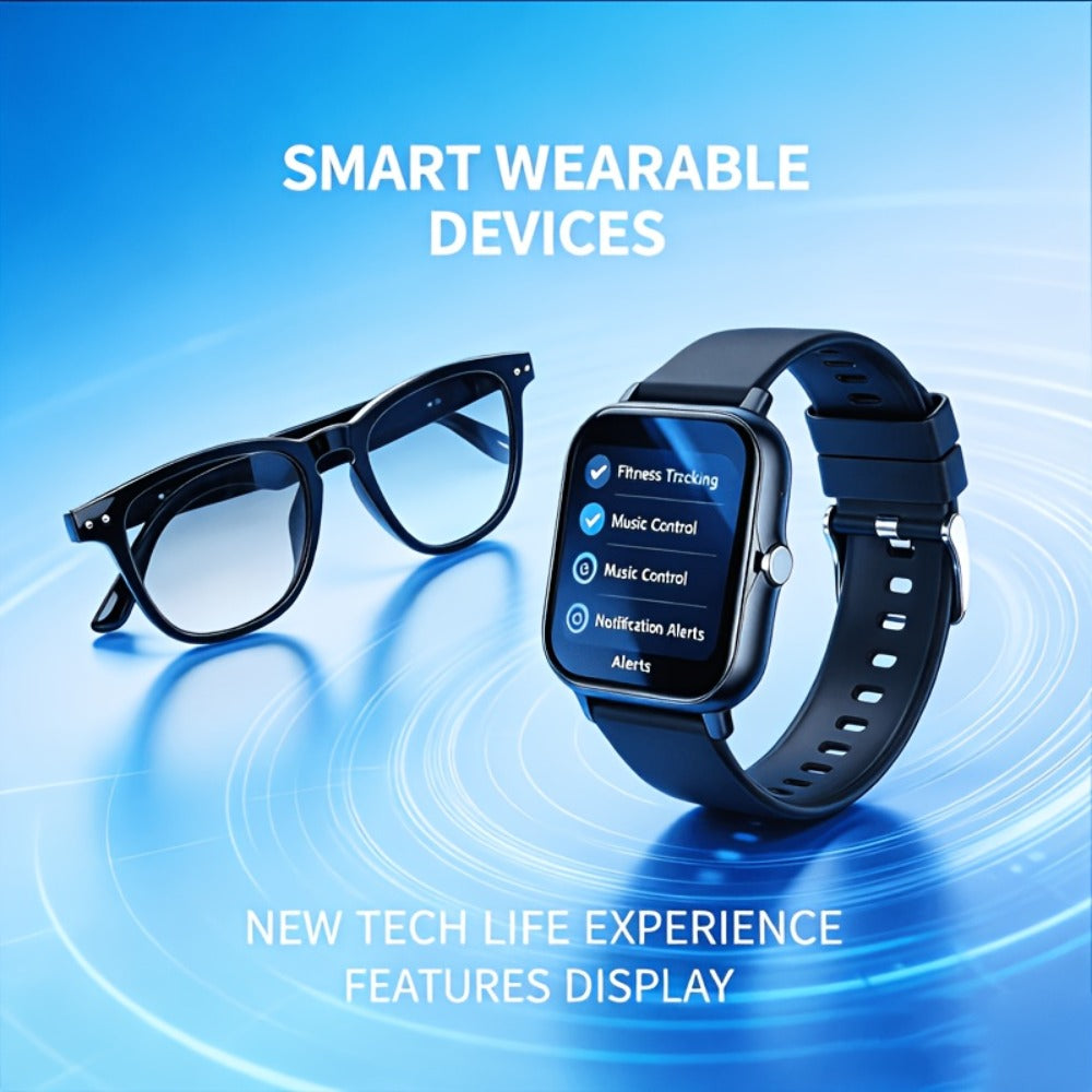 AI Smart Glasses & Smartwatch Bundle, Multilingual Real-Time Translation, Touch Control, Full Touch Screen Watch, High-End Fashion Smart Wearable Tech Combo – Gift for Tech Lovers & Travelers