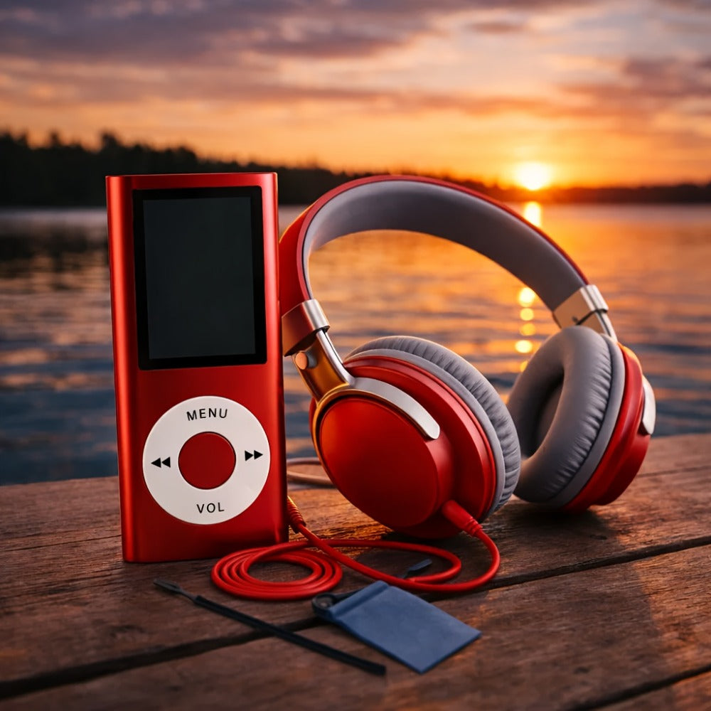 MP3 MP4 Player for Students 128GB Expandable, 8-Hour Battery HiFi Lossless Sound, 1.8 Inch Color Screen, FM Radio, Voice Recorder, E-Book Reader, English Listening Learning Device