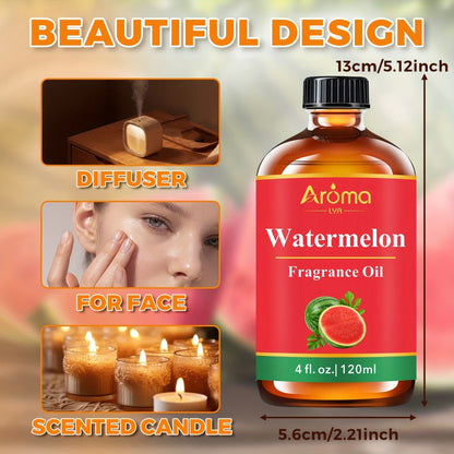 120ml Fruit Fragrance Oil for Diffuser, Candle and Soap Projects in Seven Strawberry-to-Cherry Scent Labels