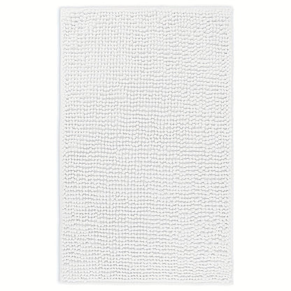 Chenille Bath Rug Extra Thick Soft Absorbent Non-Slip Bathroom Mat Machine Washable, Multiple Sizes & Colors